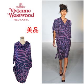 ヴィヴィアンウエストウッド(Vivienne Westwood)のVivienne Westwood  アシンメトリー  変形ワンピース ラメ M(ひざ丈ワンピース)