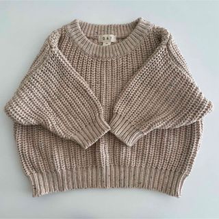 Caramel baby&child  - Oat children chunky sweater oat fleck 6m