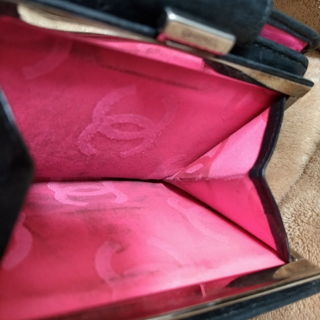 CHANEL(シャネル)のCHANEL シャネル カンボンライン  がま口 ココマーク ブラックピンク財布 レディースのファッション小物(財布)の商品写真