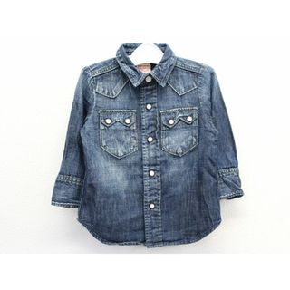 デニムダンガリー(DENIM DUNGAREE)の【値下げ!】△デニム＆ダンガリー/DENIM DUNGAREE/D＆D△90cm 長袖デニムシャツ/ウエスタンシャツ インディゴ【中古】子供服 キッズ kids ベビー服 baby 男の子 女の子 春秋冬 409032 tops(シャツ/カットソー)