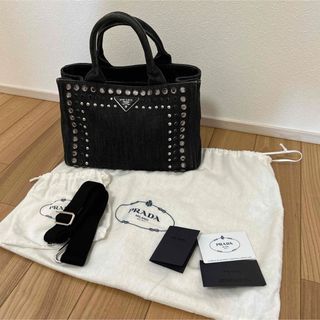 プラダ(PRADA)のPRADA カナパ ビジュー ハンドバッグ(ハンドバッグ)