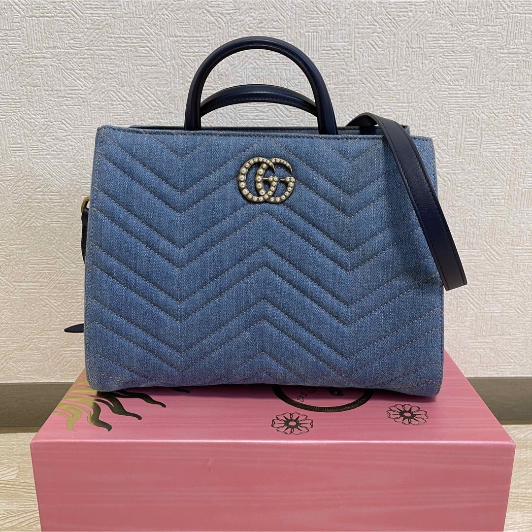 Gucci(グッチ)のGUCCIデニムバッグ レディースのバッグ(ハンドバッグ)の商品写真