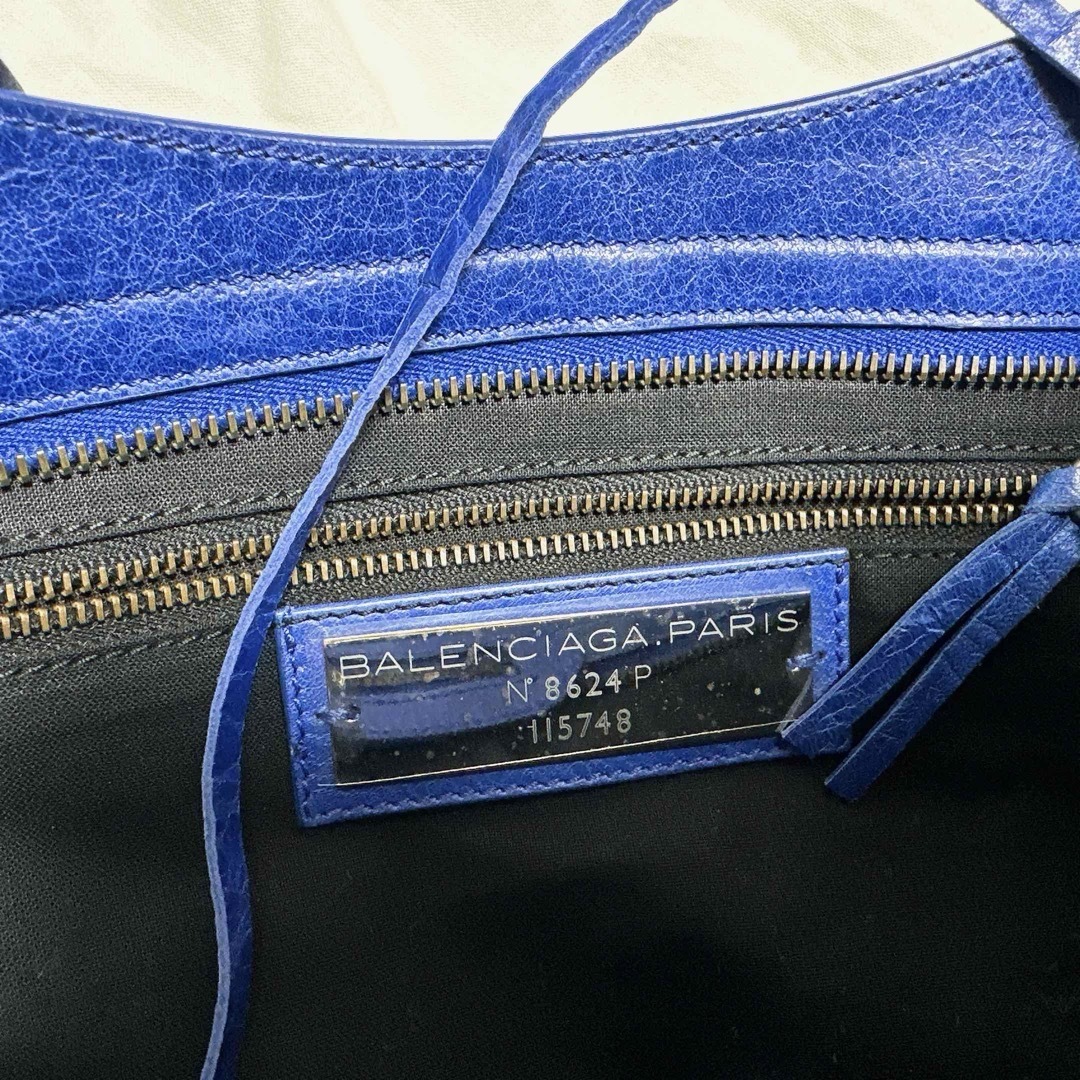 BALENCIAGA - 美品 バレンシアガ シティ バッグ ブルー ザシティ BALENCIAGA - 美品 バレンシアガ シティ バッグ ブルー ザシティ