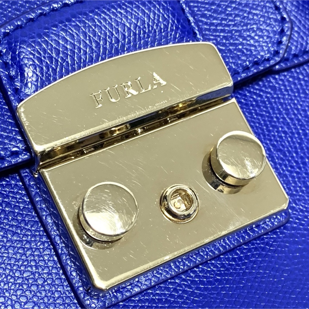 Furla(フルラ)の【美品】FURLA 2WAY メトロポリス サッチェル ショルダーバッグ ブルー レディースのバッグ(ショルダーバッグ)の商品写真