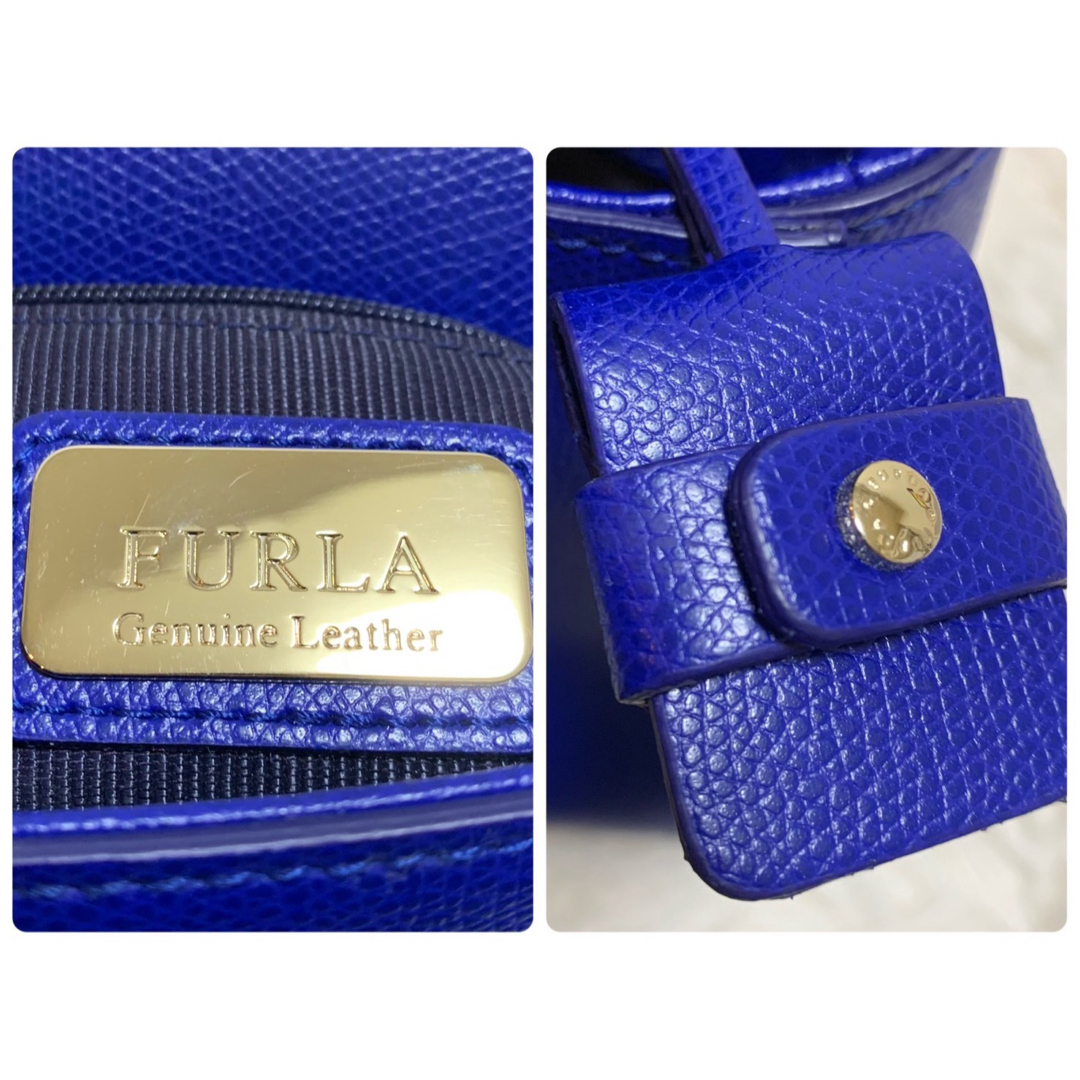 Furla(フルラ)の【美品】FURLA 2WAY メトロポリス サッチェル ショルダーバッグ ブルー レディースのバッグ(ショルダーバッグ)の商品写真