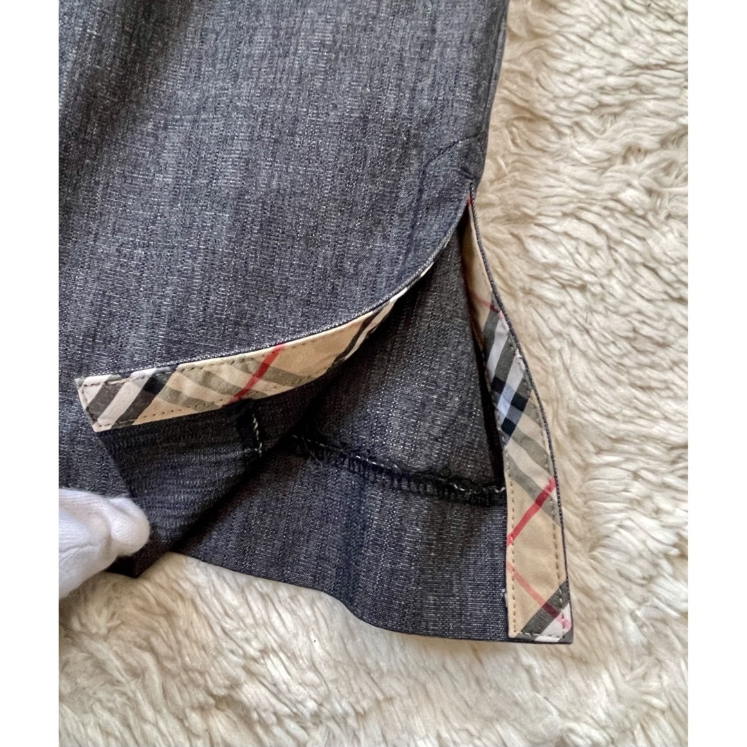 BURBERRY(バーバリー)のBURBERRY GOLF デニムカラー　クロップドパンツ  大きめ15号  レディースのパンツ(クロップドパンツ)の商品写真