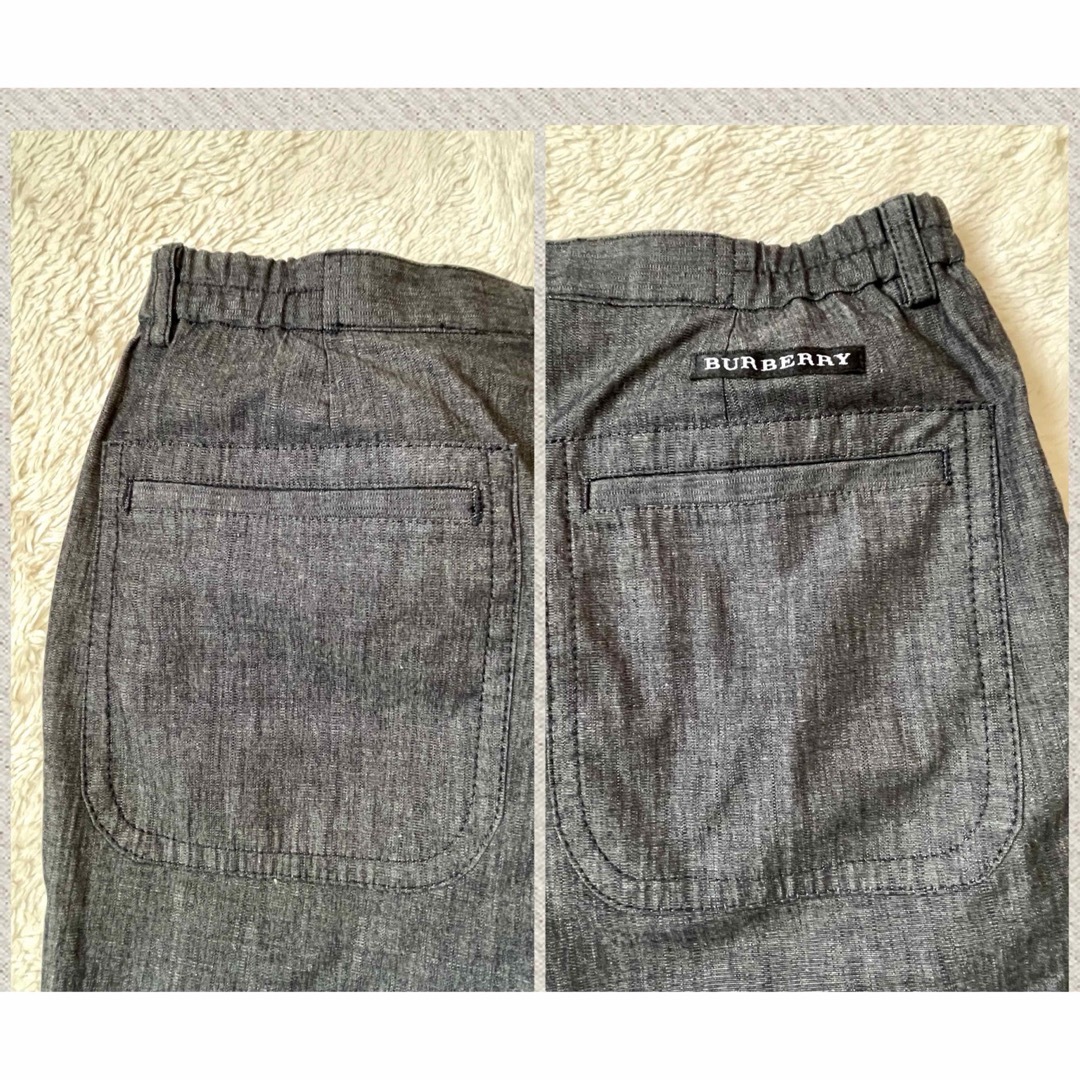 BURBERRY(バーバリー)のBURBERRY GOLF デニムカラー　クロップドパンツ  大きめ15号  レディースのパンツ(クロップドパンツ)の商品写真