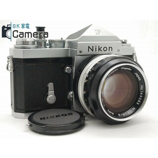 ニコン(Nikon)のNikon F アイレベル シルバー 641万 + NIKKOR-S AUTO 5.8cm F1.4 非Ai PAT.PEND. ニコン AR-1 良(フィルムカメラ)