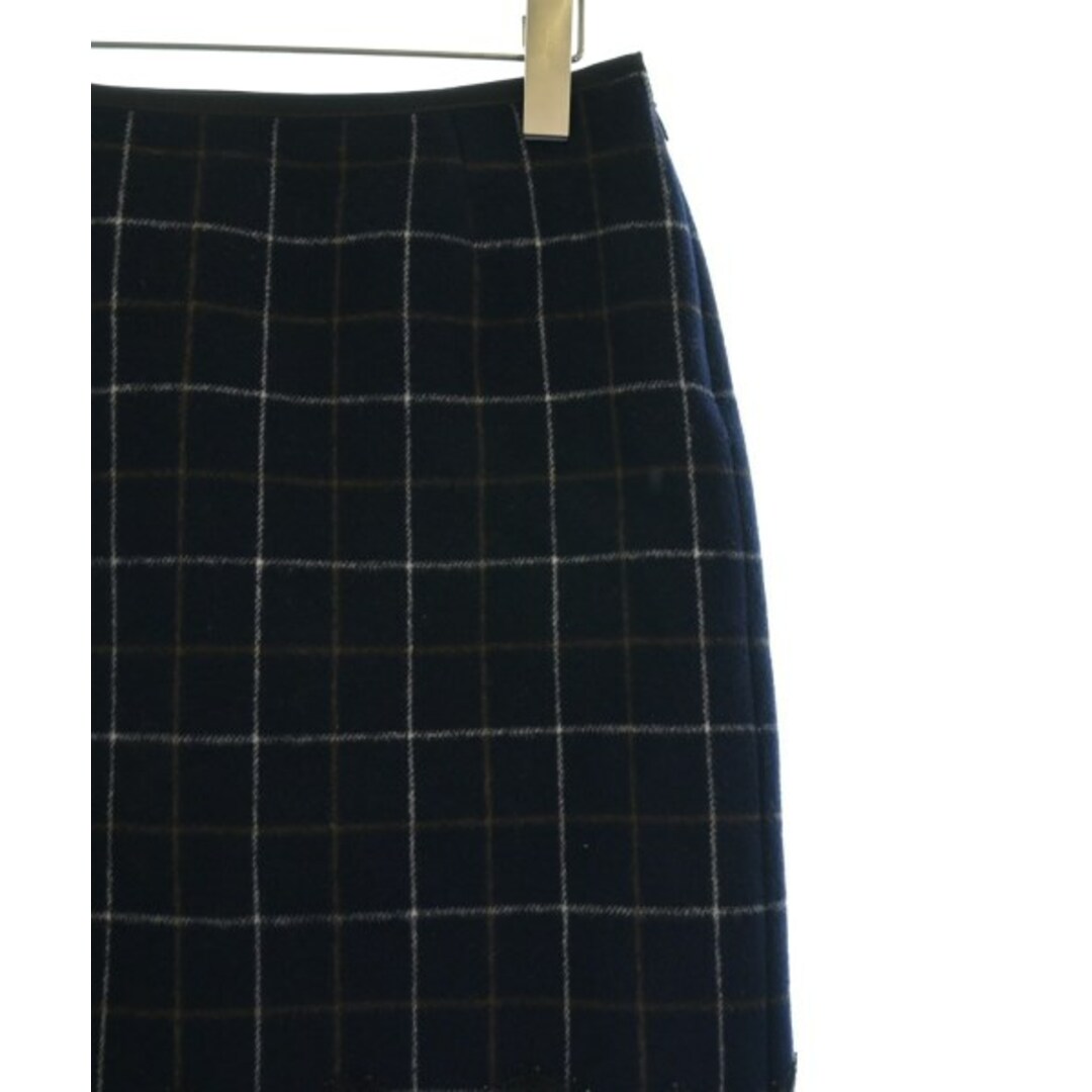 sacai(サカイ)のsacai サカイ ひざ丈スカート 2(M位) 紺x茶x白(チェック) 【古着】【中古】 レディースのスカート(ひざ丈スカート)の商品写真
