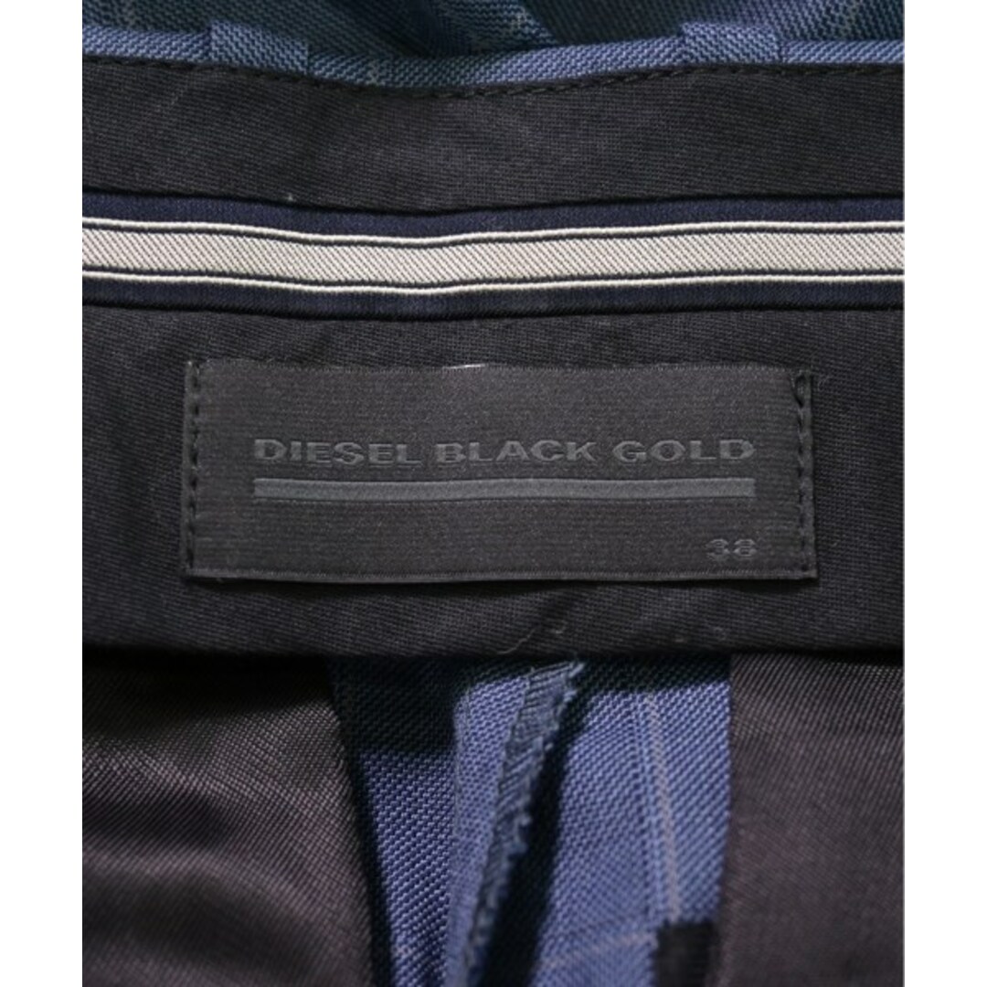 DIESEL BLACK GOLD(ディーゼルブラックゴールド)のDIESEL BLACK GOLD スラックス 38(M位) 青(チェック) 【古着】【中古】 レディースのパンツ(その他)の商品写真
