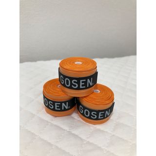 ゴーセン(GOSEN)のGOSEN グリップテープ3個 オレンジ★迅速発送 ゴーセン✳︎色変更可マイバチ(その他)