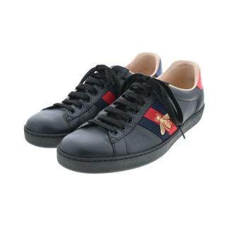 グッチ(Gucci)のGUCCI グッチ スニーカー UK9(27.5cm位) 黒 【古着】【中古】(スニーカー)