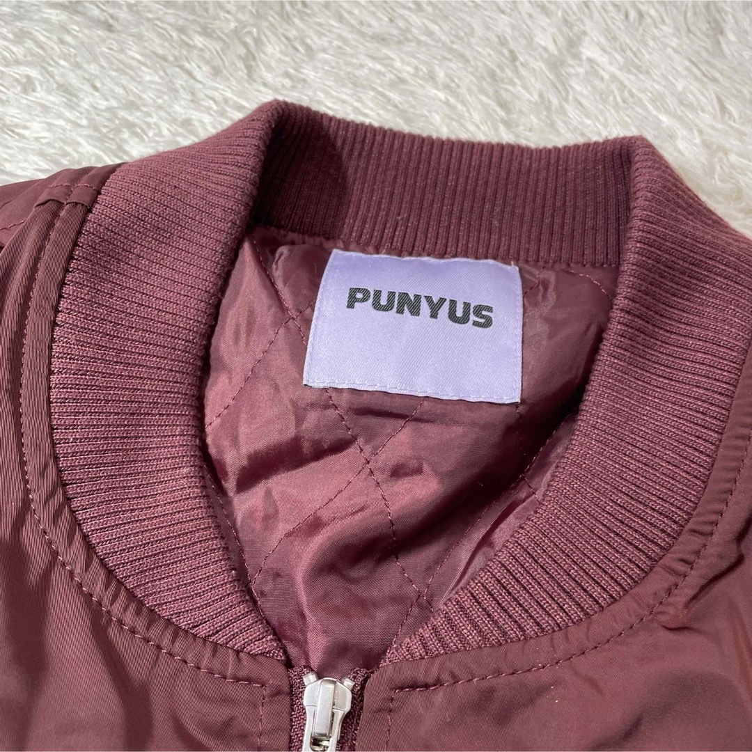 PUNYUS(プニュズ)の大人気PUNYUS プニュズスーパービッグMA-1 ブルゾン　ワインレッド　2 レディースのジャケット/アウター(ブルゾン)の商品写真