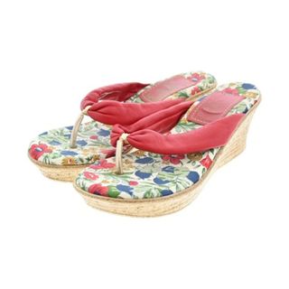 アイランドスリッパ(ISLAND SLIPPER)のISLAND SLIPPER エスパドリーユ US7(24cm位) 赤 【古着】【中古】(その他)