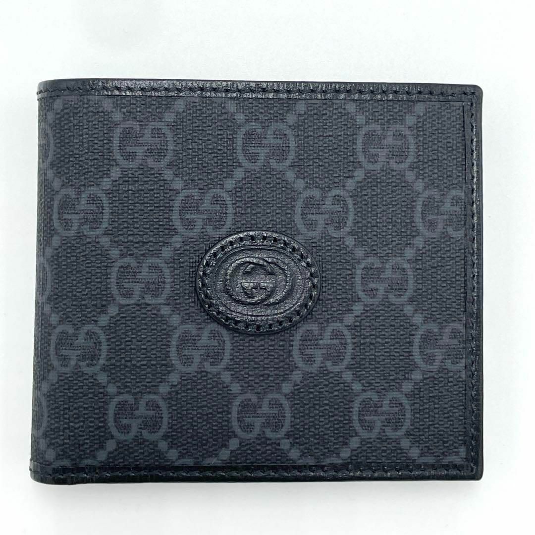 Gucci(グッチ)の【未使用】Gucci グッチ GGスプリーム コンパクトウォレット 673000 メンズのファッション小物(折り財布)の商品写真