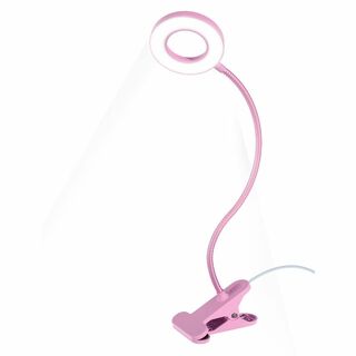 【色: ピンク】ENERG クリップライト LEDブックライト 目に優しい 10(その他)