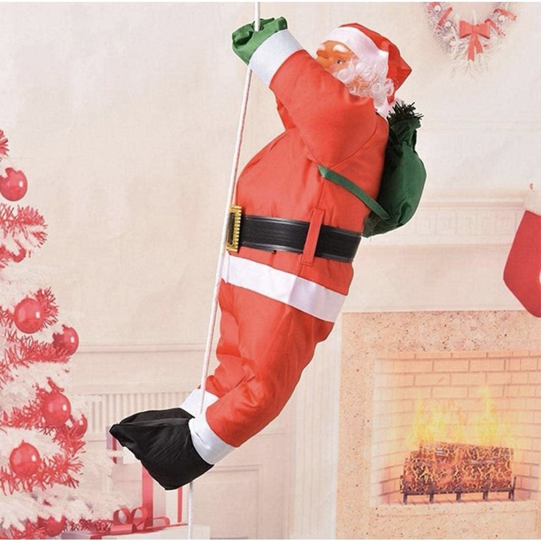 クリスマス飾り サンタはしご サンタクロース人形 壁飾り クリスマスパーティー インテリア/住まい/日用品のインテリア小物(置物)の商品写真