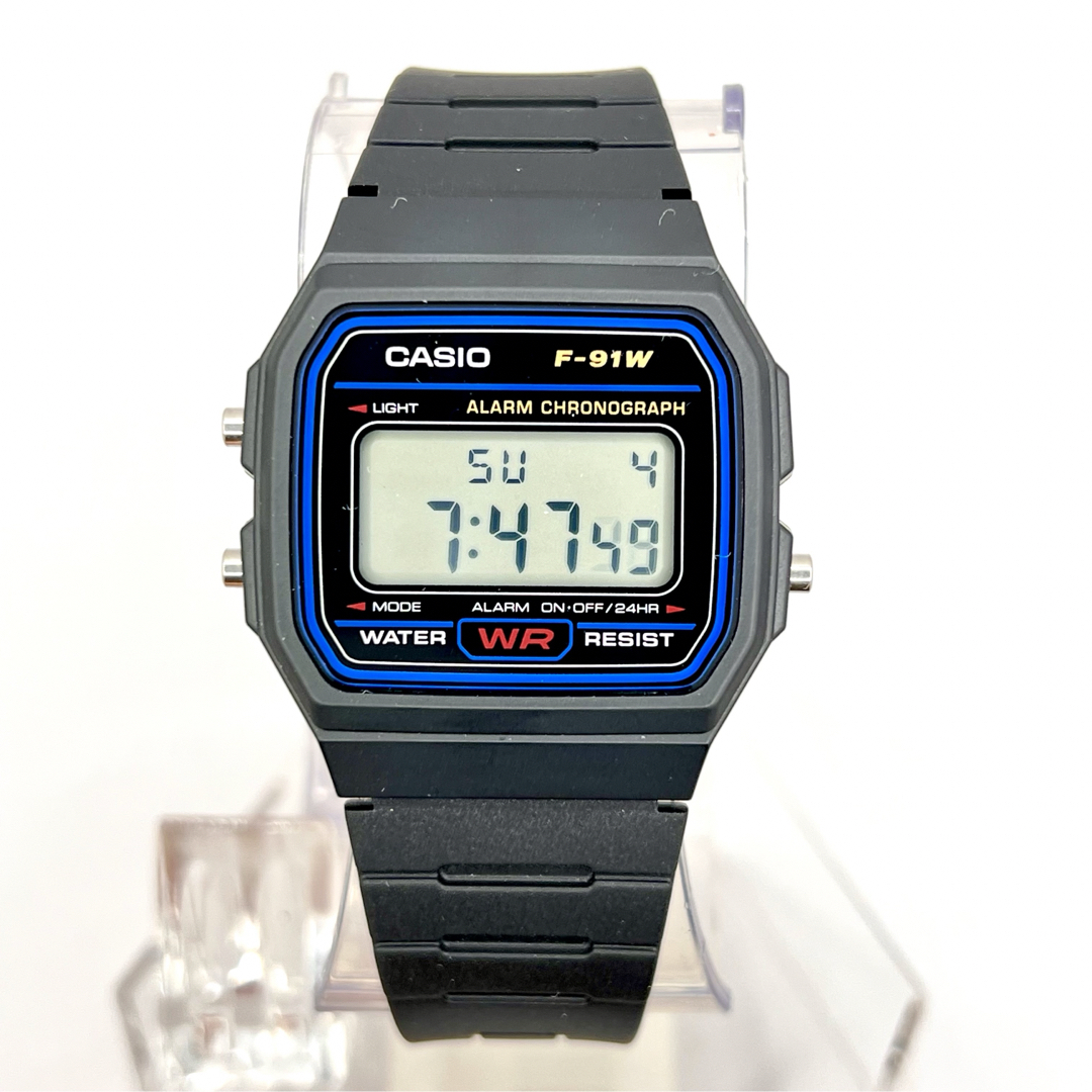 CASIO(カシオ)の郵送 新品 CASIO F-91W ブラック クォーツクロノグラフ メンズの時計(腕時計(デジタル))の商品写真