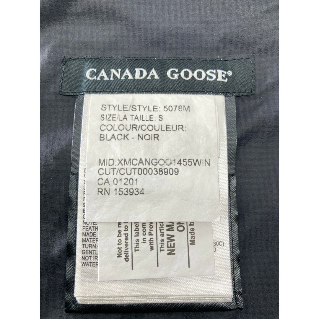 CANADA GOOSE(カナダグース)のカナダグース 5078M ﾌﾞﾗｯｸ ﾛｯｼﾞﾌｰﾃﾞｨｰﾀﾞｳﾝｼﾞｬｹｯﾄ S メンズのジャケット/アウター(その他)の商品写真