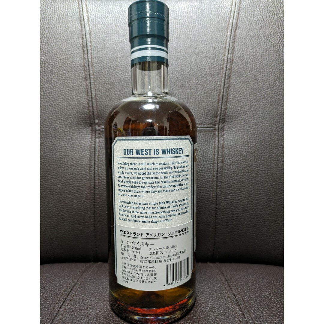 ウエストランド アメリカンシングルモルトウイスキー 700ml 食品/飲料/酒の酒(ウイスキー)の商品写真