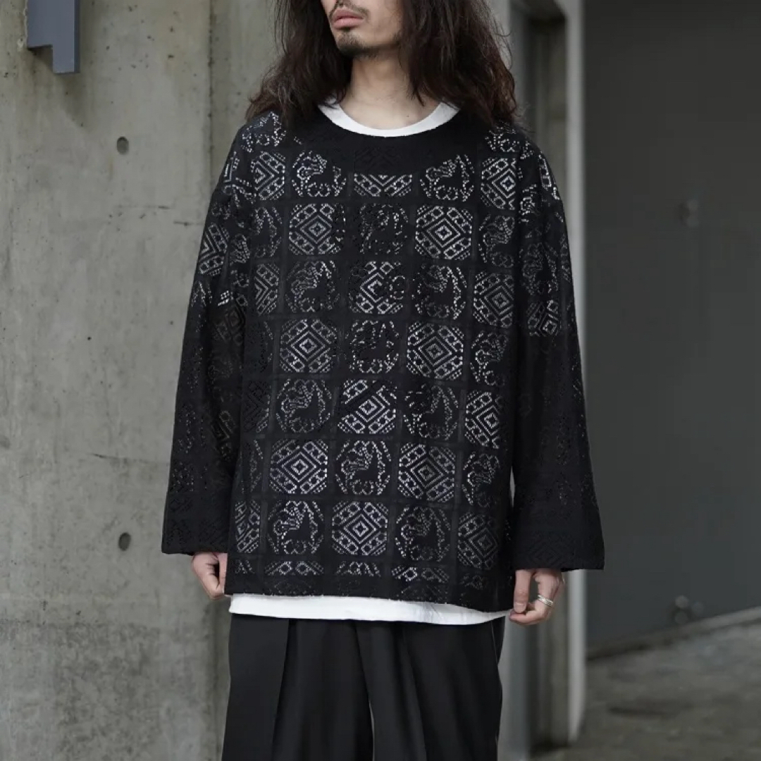 SASQUATCHfabrix.(サスクワッチファブリックス)のSasquatchfabrix. JAH LION LACE SMOCK L メンズのトップス(Tシャツ/カットソー(七分/長袖))の商品写真