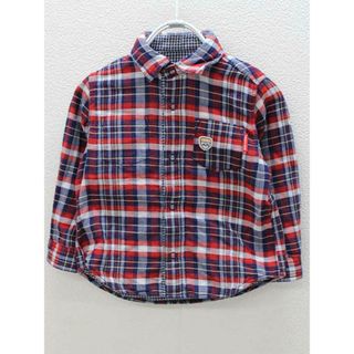 ミキハウス(mikihouse)の【値下げ!】♪ミキハウス/mikihouse♪90cm 長袖シャツ 紺×白＆赤×紺系 リバーシブル【中古】子供服 キッズ kids ベビー服 baby 男の子 春 131022 tops(シャツ/カットソー)