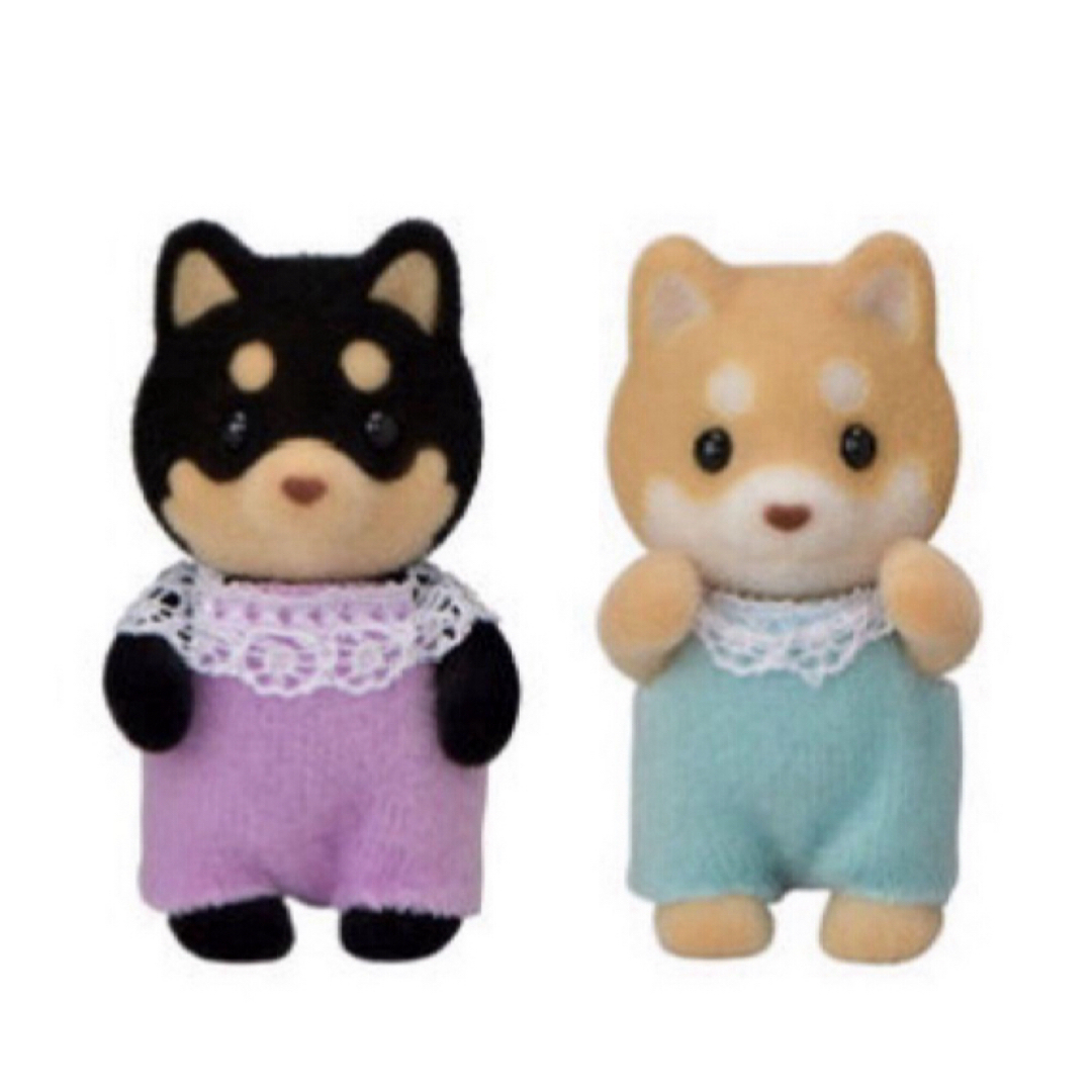 新品　シルバニア　シバイヌの赤ちゃん　2体セット エンタメ/ホビーのおもちゃ/ぬいぐるみ(ぬいぐるみ)の商品写真