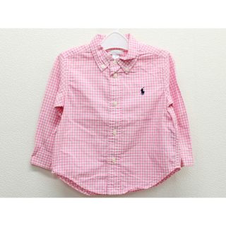 ラルフローレン(Ralph Lauren)の△ラルフローレン/Ralph Lauren△85cm(18M) 長袖シャツ ピンク系 ギンガムチェック【中古】子供服 キッズ kids ベビー服 baby 男の子 春秋 409032 tops(シャツ/カットソー)