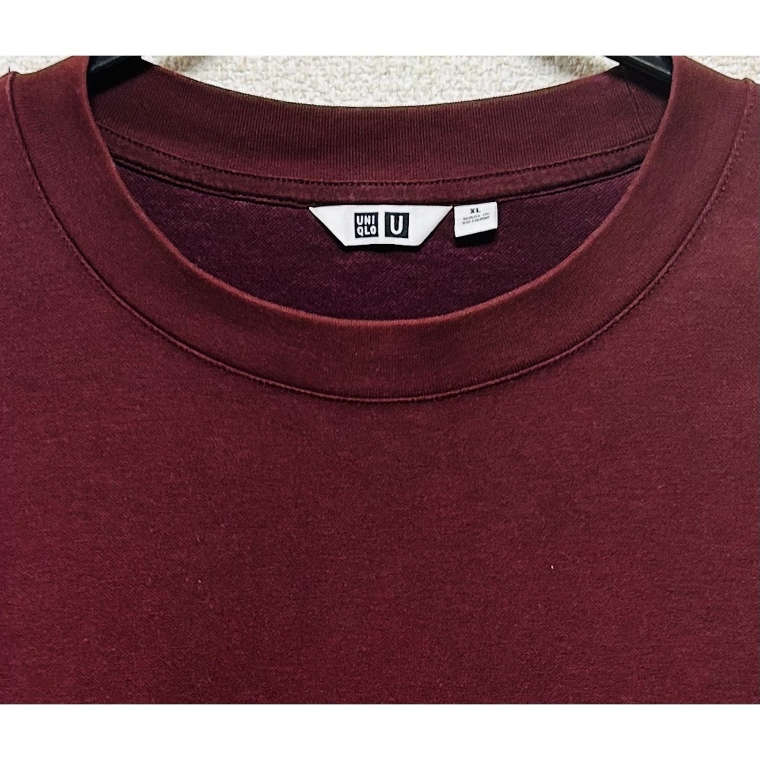 UNIQLO(ユニクロ)の【UNIQLO】エアリズムコットンオーバーサイズTシャツ(ボルドー系) メンズのトップス(Tシャツ/カットソー(半袖/袖なし))の商品写真