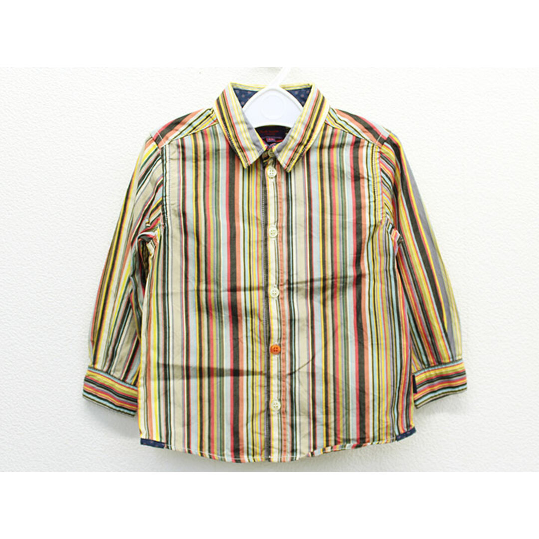 Paul Smith(ポールスミス)の【値下げ!】△ポールスミスジュニア/Paul Smith JUNIOR△92cm(2A) 長袖シャツ マルチカラー ストライプ【中古】子供服 キッズ kids 男の子 春秋冬 409032 tops キッズ/ベビー/マタニティのベビー服(~85cm)(シャツ/カットソー)の商品写真