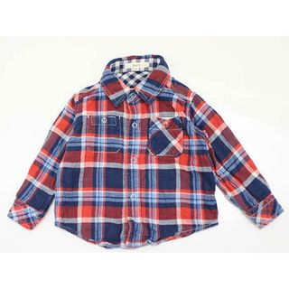 シップス(SHIPS)の【値下げ!】＜シップス/SHIPS kids＞80cm 長袖リバーシブルシャツ 紺×白＆紺×赤系【中古】子供服 キッズ kids ベビー服 baby 男の子 春秋 312032 tops(シャツ/カットソー)