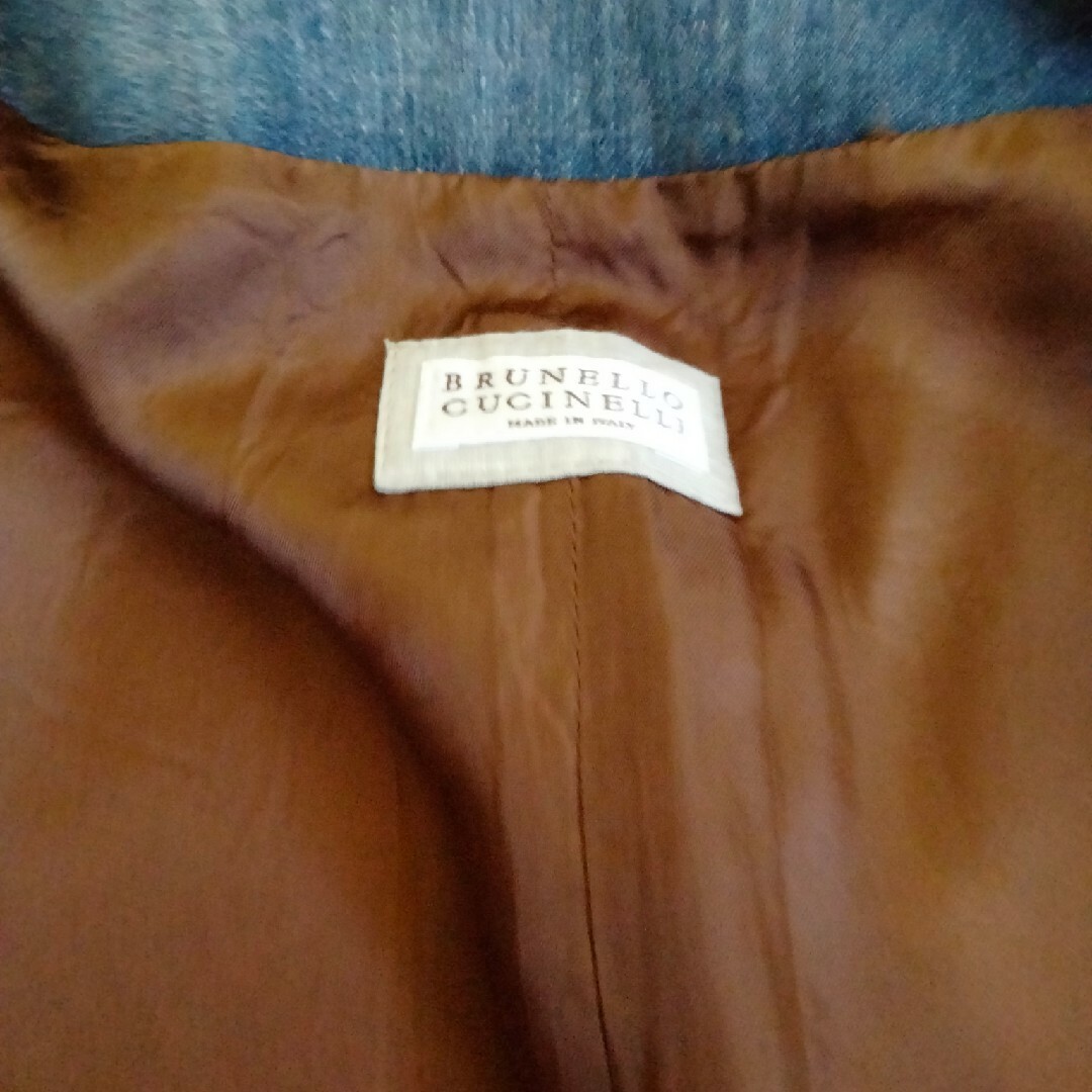 BRUNELLO CUCINELLI(ブルネロクチネリ)の美品 ブルネロクチネリ ネイビー  46 ベスト ジレ メンズ デニム メンズのトップス(ベスト)の商品写真