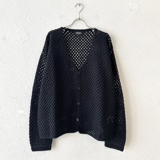 アンユーズド(UNUSED)のUNUSED Crochet Cardigan 4 XL メッシュ カーディガン(カーディガン)