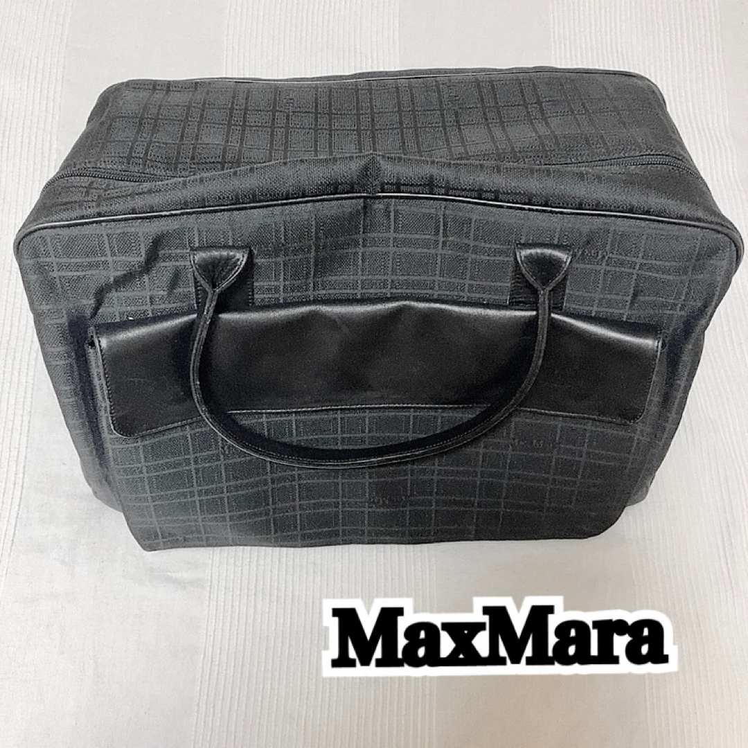 Max Mara(マックスマーラ)のMaxMara 2way ボストンバッグ ブラック 旅行 ビジネス ゴルフ 入院 メンズのバッグ(ボストンバッグ)の商品写真