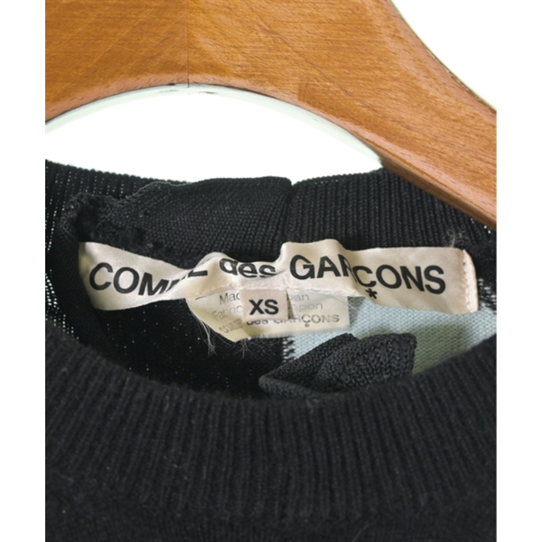 COMME des GARCONS(コムデギャルソン)のCOMME des GARCONS ニット・セーター XS 黒x水色(ドット) 【古着】【中古】 レディースのトップス(ニット/セーター)の商品写真