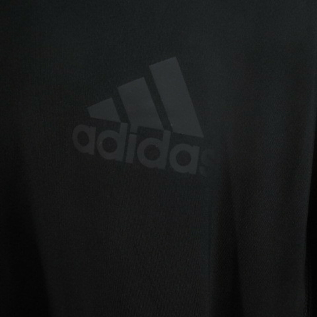 adidas(アディダス)のadidas 長袖 カットソー Tシャツ 3XL 黒系 ブラック ライン メンズのトップス(Tシャツ/カットソー(七分/長袖))の商品写真
