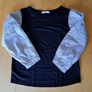 イディット(IEDIT)のIEDIT 異素材ミックスシャツ　Mサイズ(カットソー(長袖/七分))