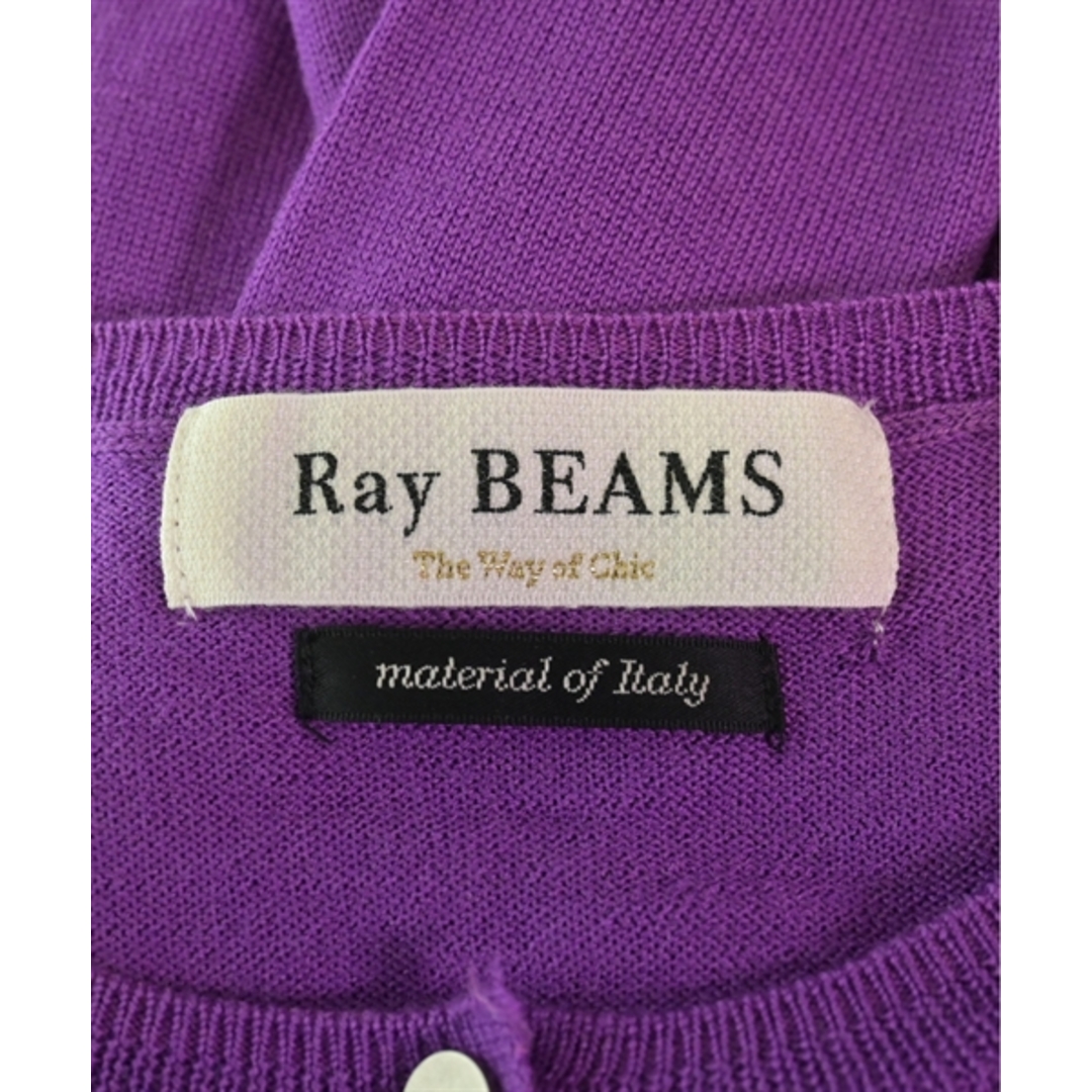 Ray BEAMS(レイビームス)のRay Beams レイビームス カーディガン -(S位) 紫 【古着】【中古】 レディースのトップス(カーディガン)の商品写真