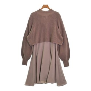 アンドクチュール(And Couture)のAnd Couture ワンピース 38/38(M位) ピンク系 【古着】【中古】(ひざ丈ワンピース)