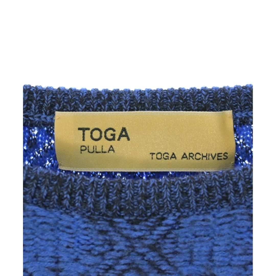 TOGA(トーガ)のTOGA トーガ ニット・セーター 1(S位) 青x黒(総柄) 【古着】【中古】 レディースのトップス(ニット/セーター)の商品写真