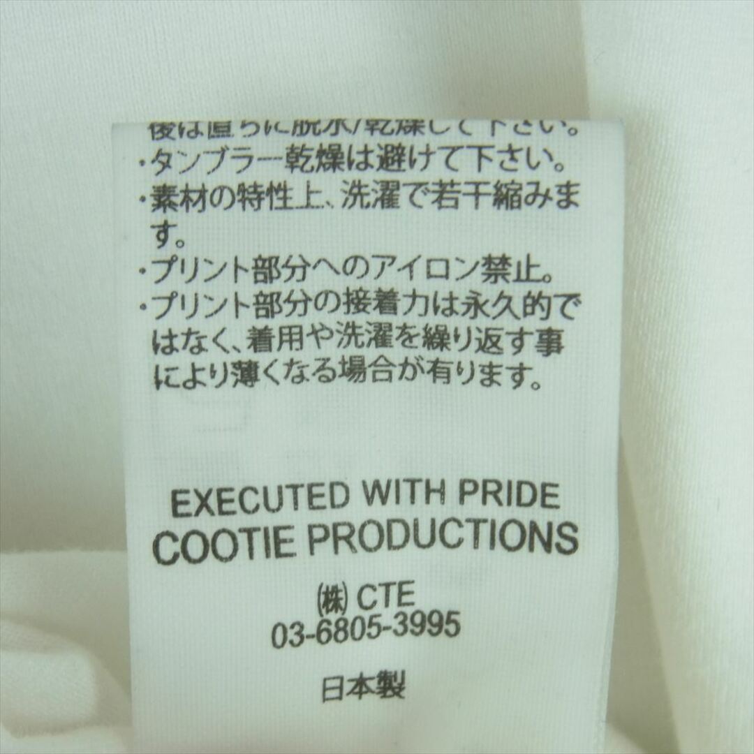 COOTIE(クーティー)のCOOTIE クーティー サーマル 袖付 オーバーサイズ ロゴ プリント 長袖 Tシャツ コットン 日本製 ホワイト系 M【中古】 メンズのトップス(Tシャツ/カットソー(七分/長袖))の商品写真