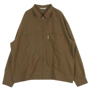 クーティー(COOTIE)のCOOTIE クーティー T/W WORK JACKET ポリエステル ウール ジップ シャツ ジャケット 日本製 ブラウン系 L【美品】【中古】(その他)