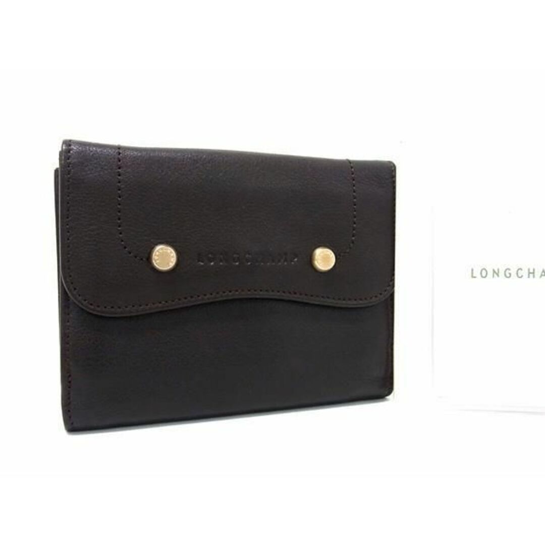 LONGCHAMP(ロンシャン)の■新品■未使用■ LONGCHAMP ロンシャン レザー 二つ折り 財布 ウォレット メンズ レディース ブラウン系 BF5644  レディースのアクセサリー(その他)の商品写真