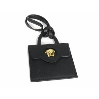 ヴェルサーチ(VERSACE)の■新品同様■ VERSACE ヴェルサーチ メデューサ レザー バッグモチーフ ミラー付き キーホルダー バッグチャーム ブラック系 AS9721 (その他)