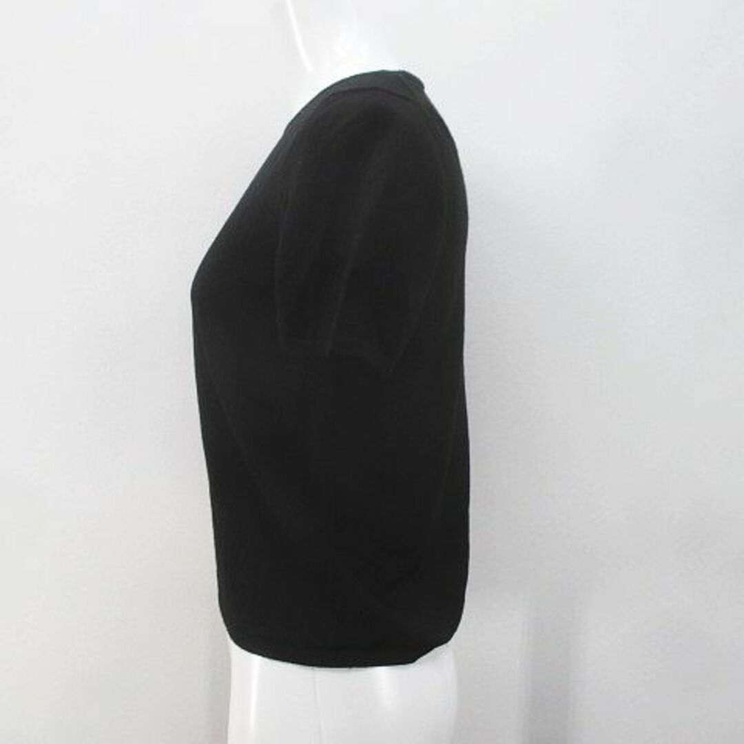 Gucci(グッチ)のGUCCI 半袖 カットソー S 黒系 ブラック 毛 ウール 無地 レディースのトップス(カットソー(半袖/袖なし))の商品写真