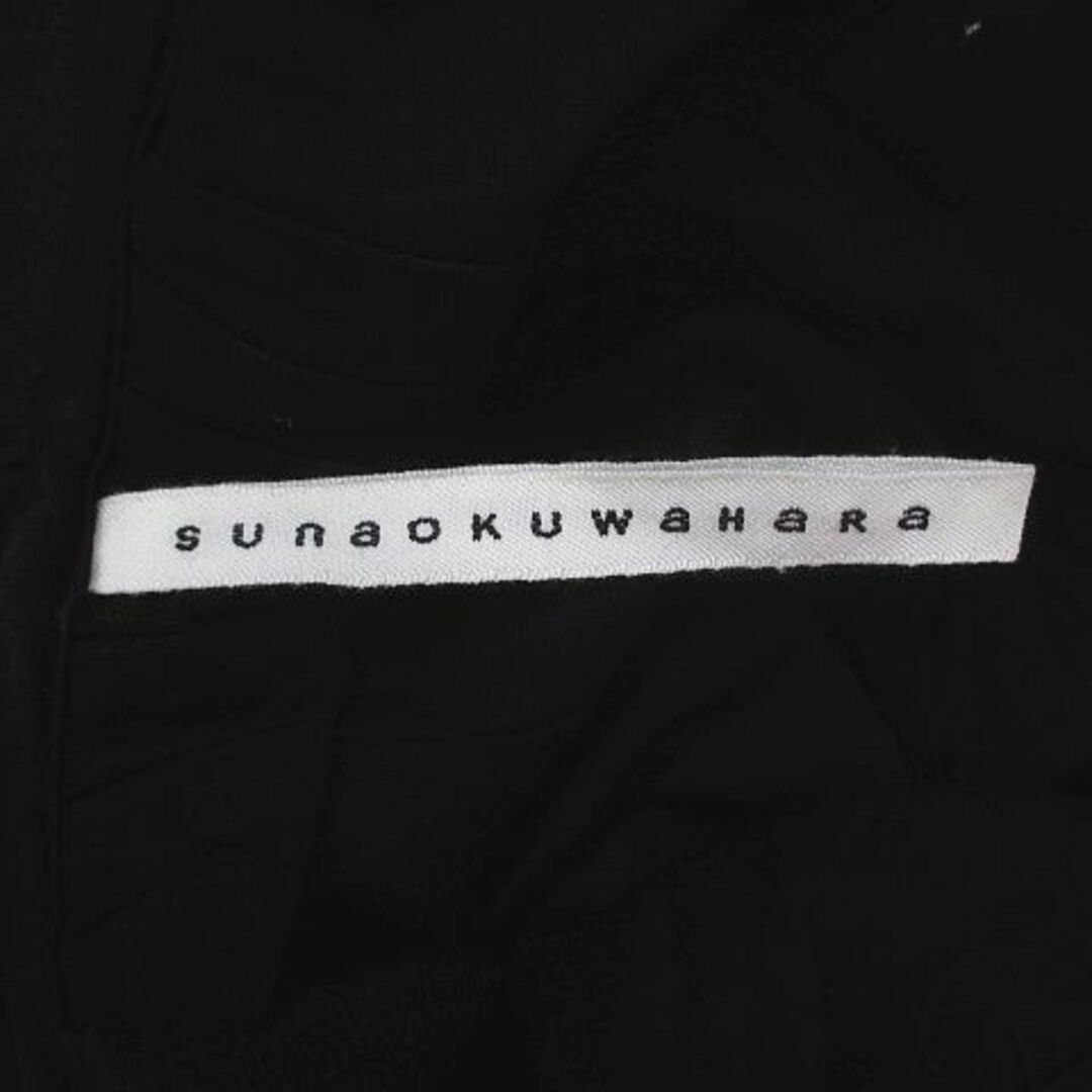 other(アザー)のSUNAOKUWAHARA フレンチスリーブ 膝丈 ワンピース M 黒系 レディースのワンピース(ひざ丈ワンピース)の商品写真