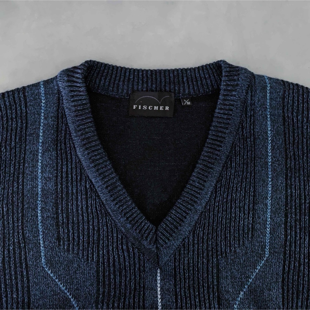 ドイツ製 “FISCHER” Rib Knit Vest / メリノウール混 メンズのトップス(ベスト)の商品写真