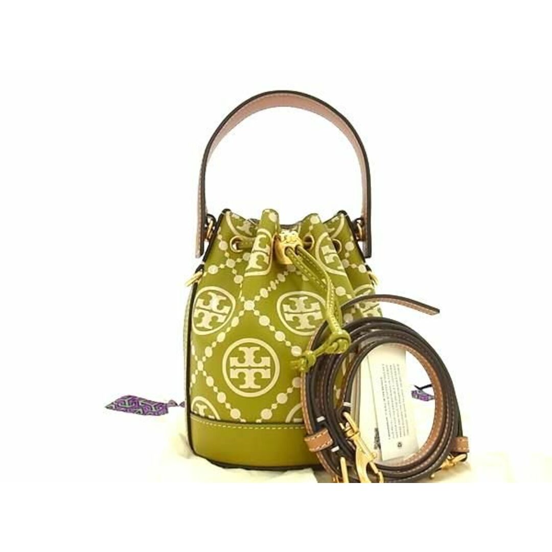 Tory Burch(トリーバーチ)の■新品同様■ TORY BURCH トリーバーチ レザー 総柄 巾着型 2WAY クロスボディ ショルダー ハンドバッグ レディース カーキ系 AV7312  レディースのバッグ(ハンドバッグ)の商品写真