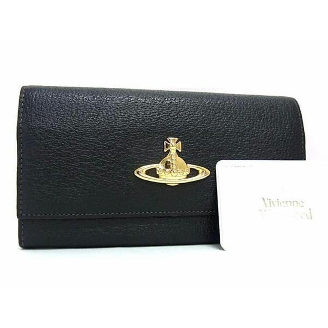 Vivienne Westwood(ヴィヴィアンウエストウッド)の■新品■未使用■ Vivienne Westwood ヴィヴィアンウエストウッド オーブ レザー 二つ折り 長財布 ウォレット ブラック系 AS8213  メンズのファッション小物(長財布)の商品写真