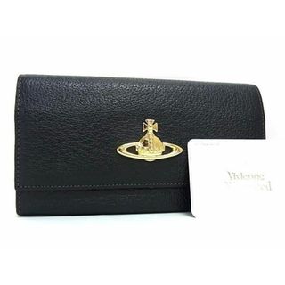 ヴィヴィアンウエストウッド(Vivienne Westwood)の■新品■未使用■ Vivienne Westwood ヴィヴィアンウエストウッド オーブ レザー 二つ折り 長財布 ウォレット ブラック系 AS8213 (長財布)